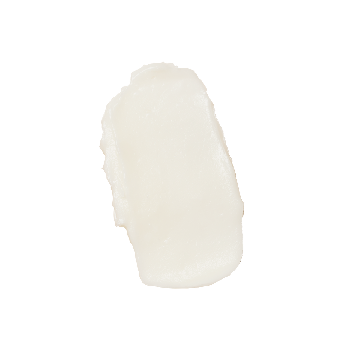 Smear of thick white Colorescience TOTAL EYE cream on a white background