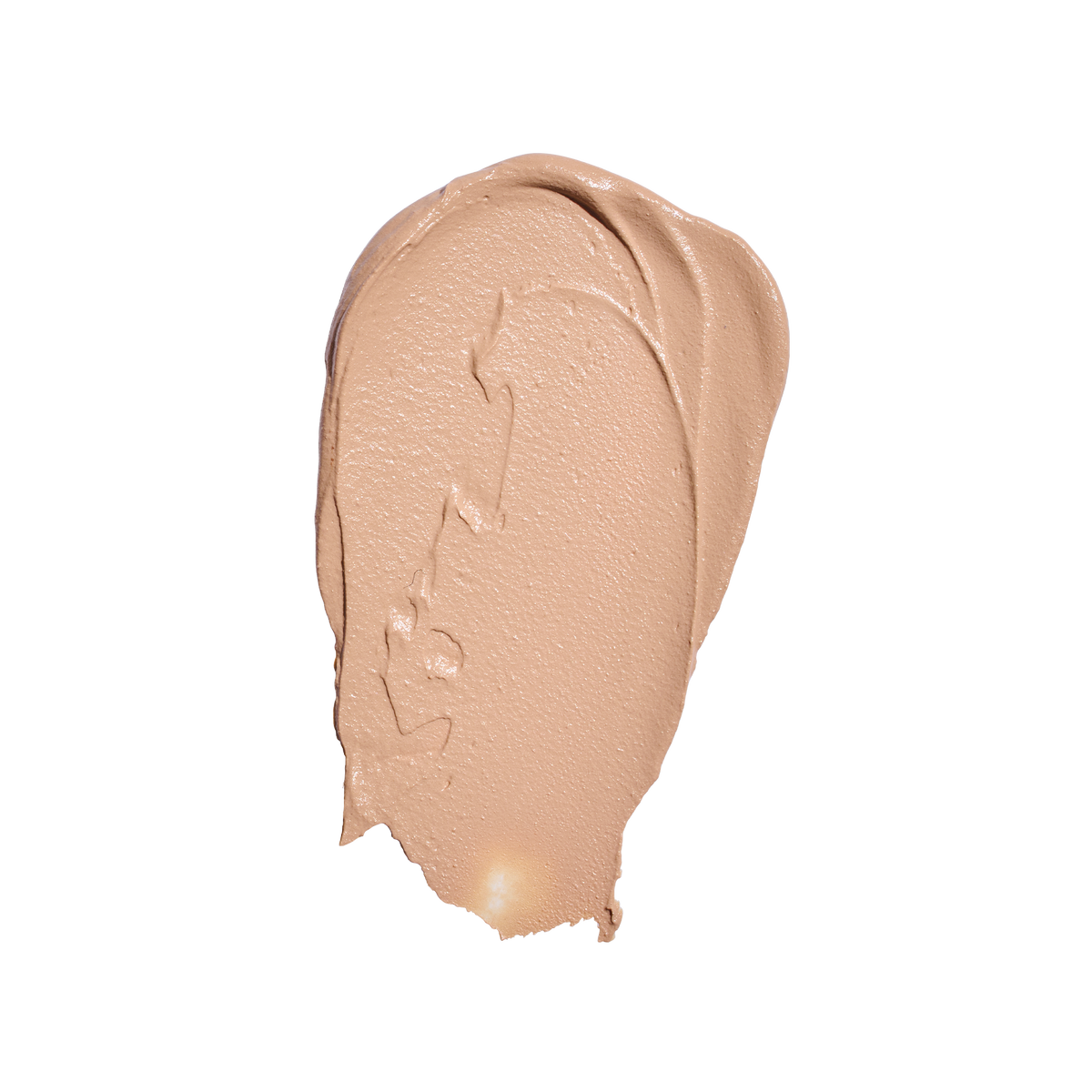 Smear of creamy Colorescience Tint du Soleil foundation, shade Medium, rosy beige, on a white background